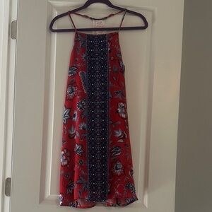 Modcloth Red and Blue Floral Mini Dress